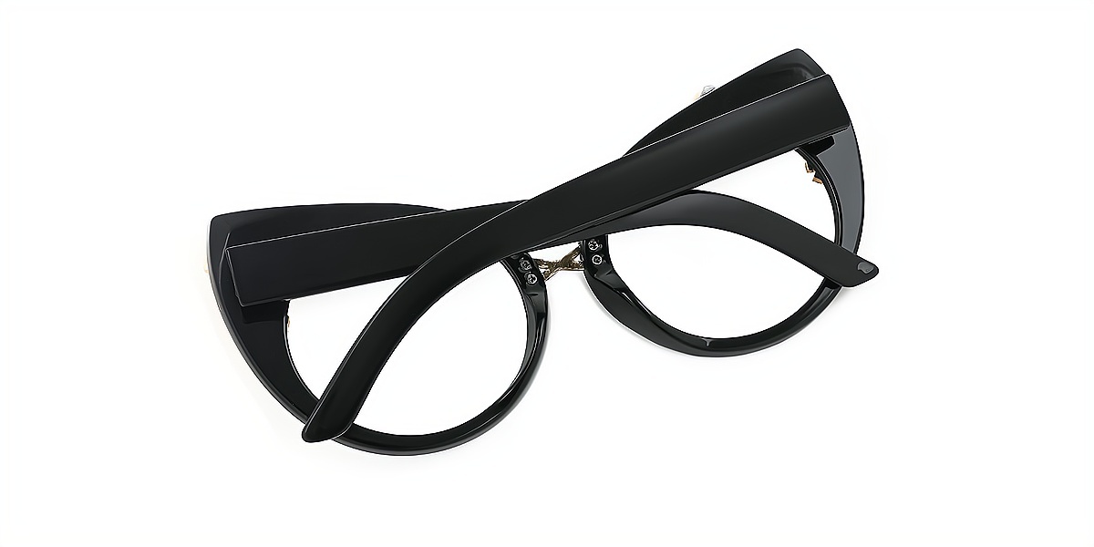 Black Cat Eye Modish Plastic Eyeglasses