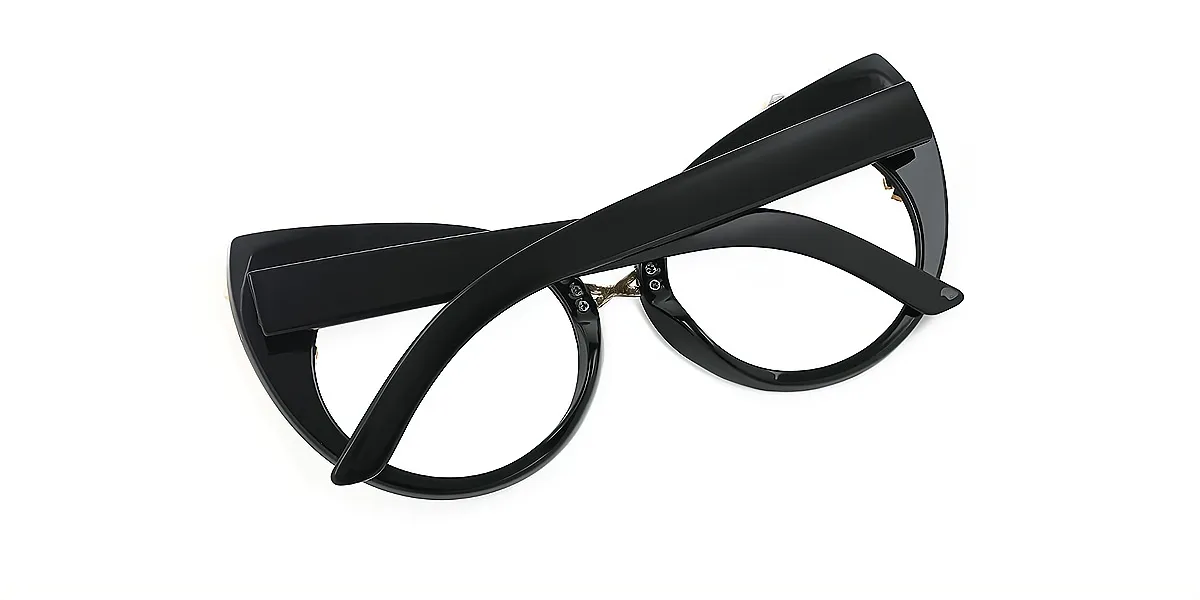 Black Cat Eye Modish Plastic Eyeglasses