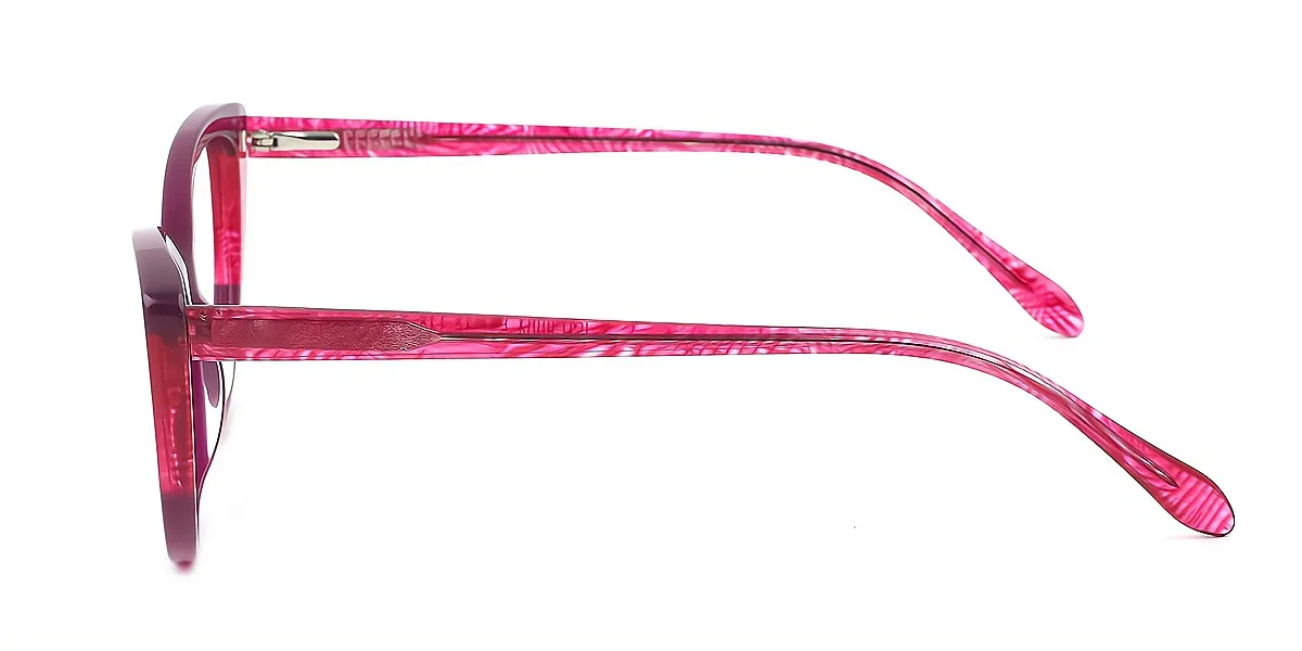 Purple Cat Eye Unique Acetate Eyeglasses