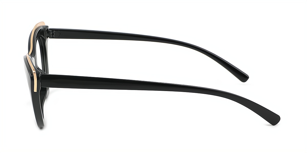 Black Cat Eye Unique Plastic Eyeglasses