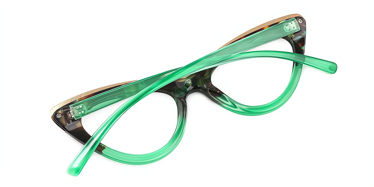 Tortoise Cat Eye Unique Plastic Eyeglasses