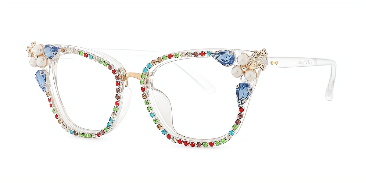 Clear Cat Eye Sophisticated TR90 Eyeglasses