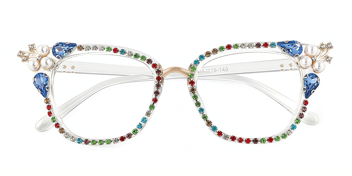 Clear Cat Eye Sophisticated TR90 Eyeglasses