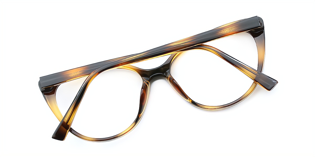 Charlotte Blue Tortoise Cat Eye Unique Tr90 Eyeglasses