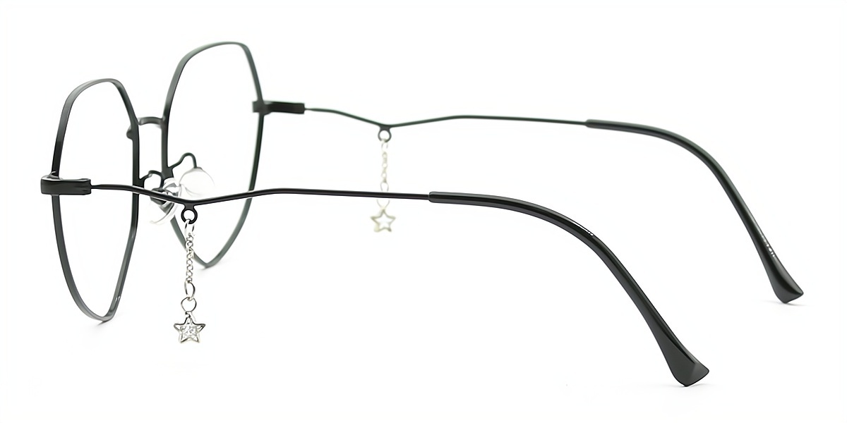 Black Geometric Exquisite Metal Eyeglasses