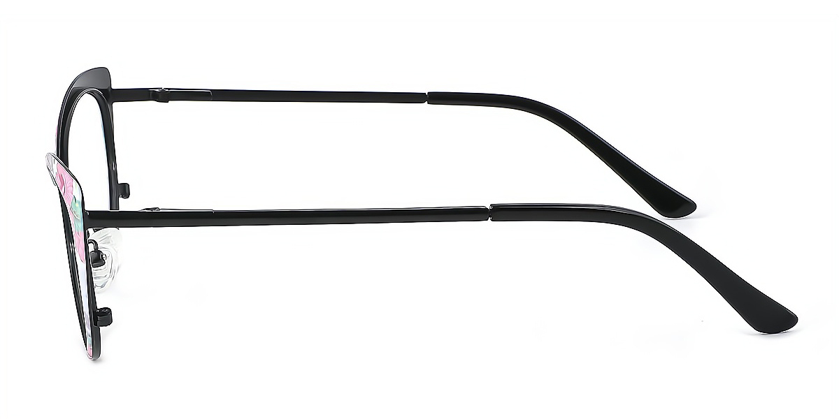Floral Cat Eye Exquisite Metal Eyeglasses