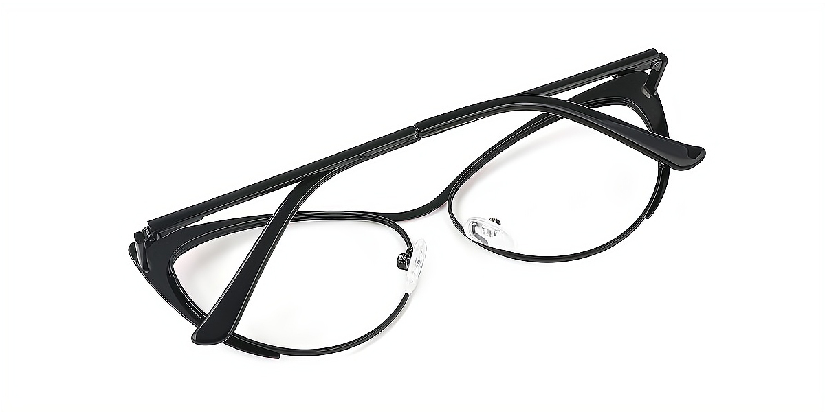 Floral Cat Eye Exquisite Metal Eyeglasses