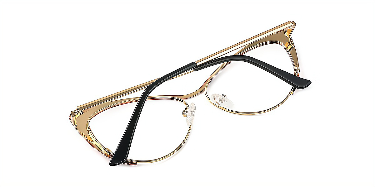 Red Cat Eye Exquisite Metal Eyeglasses
