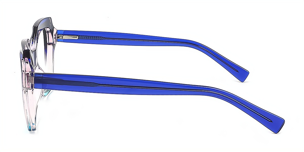 Blue Gradient Geometric Unique TR90 Eyeglasses