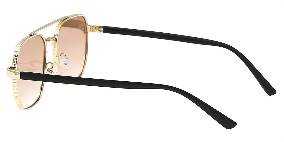 Golden Aviator Retro Metal Eyeglasses
