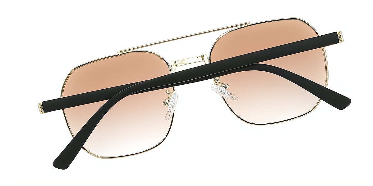 Golden Aviator Retro Metal Eyeglasses