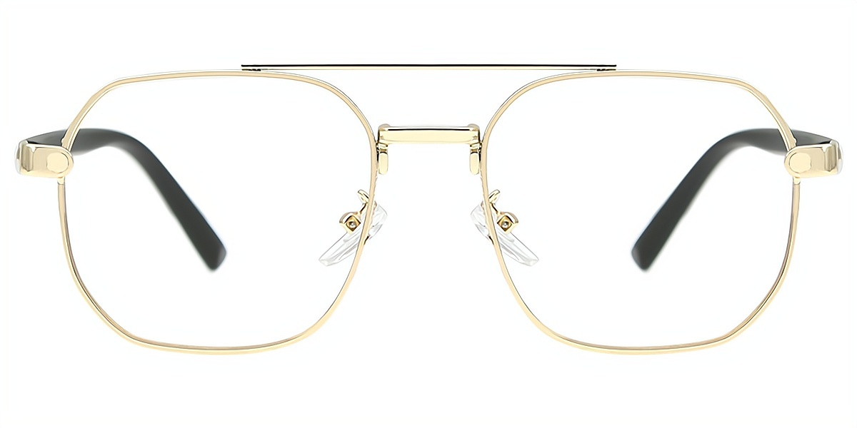 Golden Aviator Retro Metal Eyeglasses