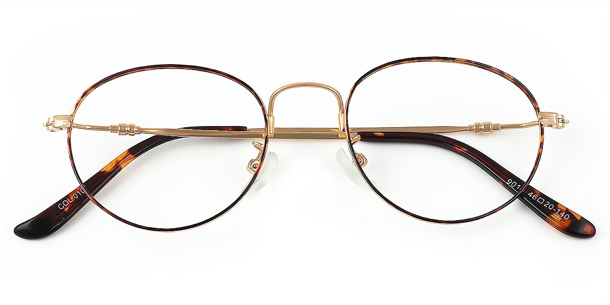 Tortoise Oval Exquisite TR90 Eyeglasses
