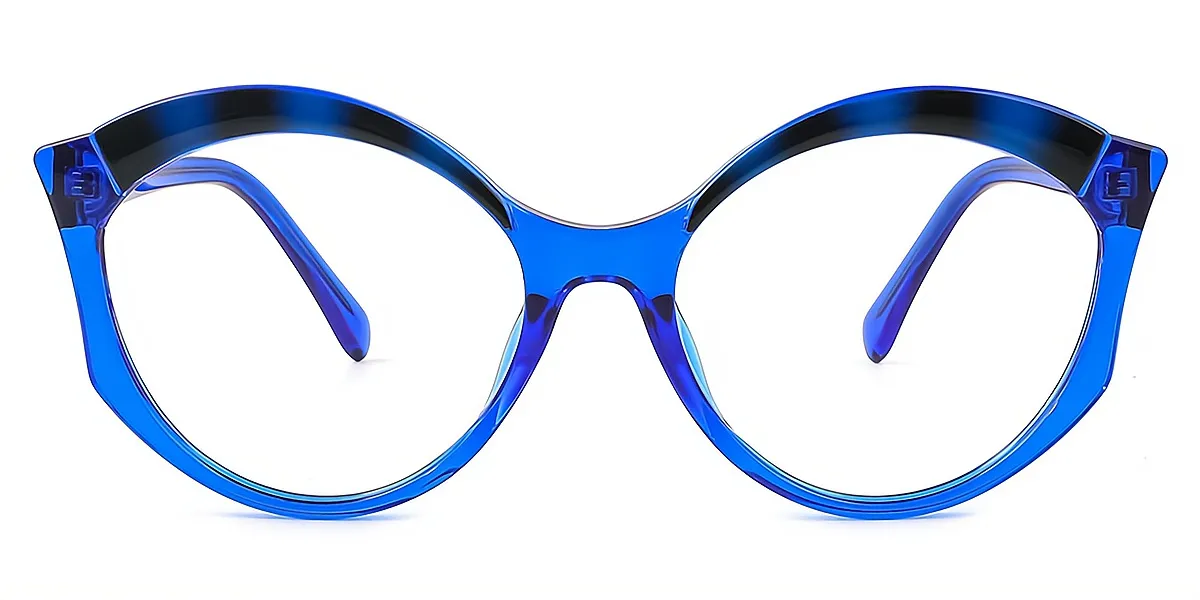 Blue Cat Eye Unique Horn TR90 Eyeglasses
