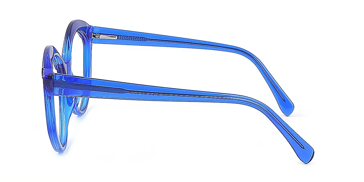 Blue Cat Eye Unique Horn TR90 Eyeglasses