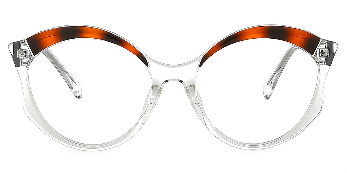 Clear Cat Eye Unique Horn TR90 Eyeglasses