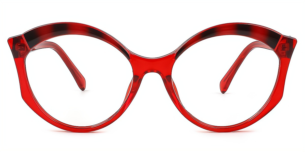 Red Cat Eye Unique Horn TR90 Eyeglasses