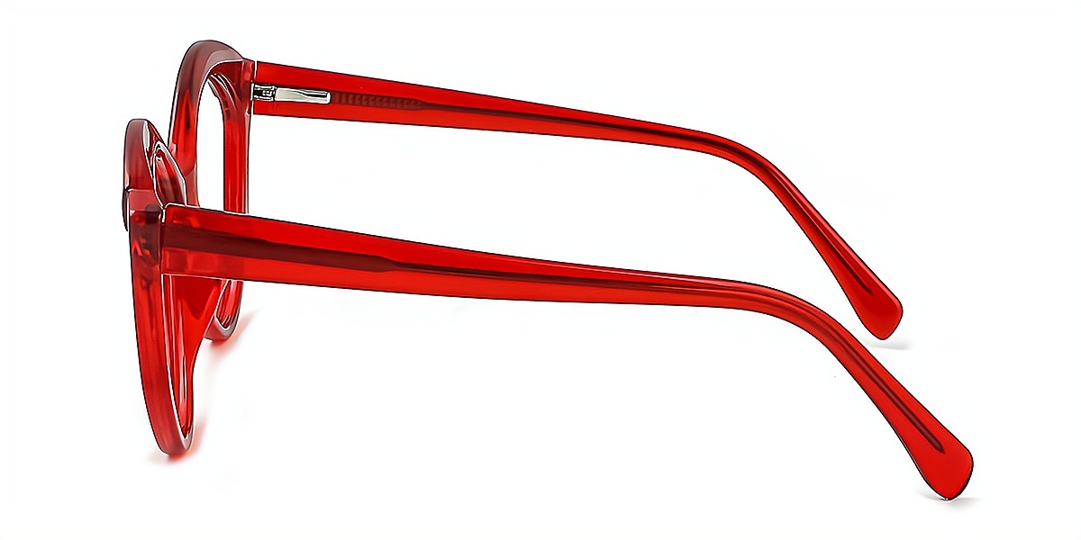 Red Cat Eye Unique Horn TR90 Eyeglasses