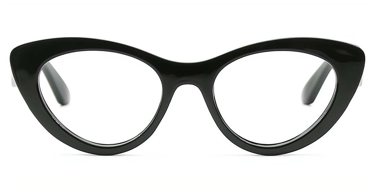 Black Cat Eye Modish Plastic Eyeglasses