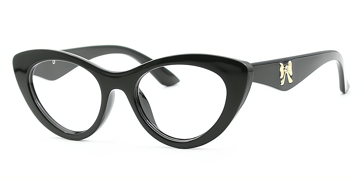 Black Cat Eye Modish Plastic Eyeglasses