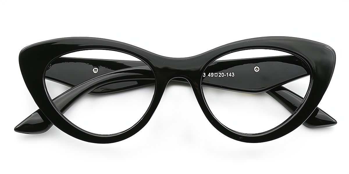 Black Cat Eye Modish Plastic Eyeglasses