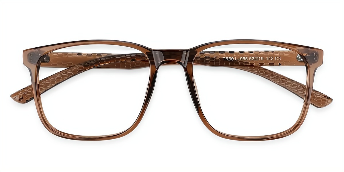 Brown Square Classic TR90 Eyeglasses