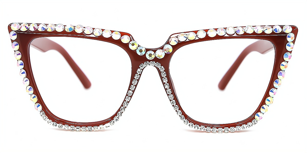 Red Cat Eye Chic Modish Plastic Eyeglasses