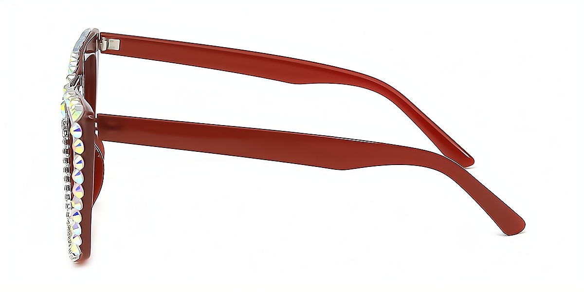 Red Cat Eye Chic Modish Plastic Eyeglasses