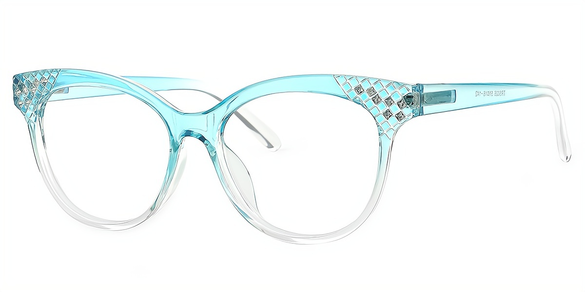 Blue Cat Eye Exquisite Horn TR90 Eyeglasses