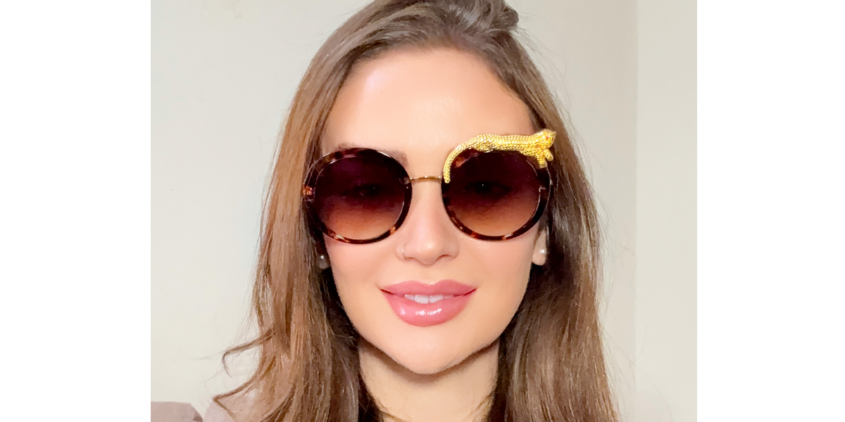 Tortoise Round Modish Mixed Materials Eyeglasses