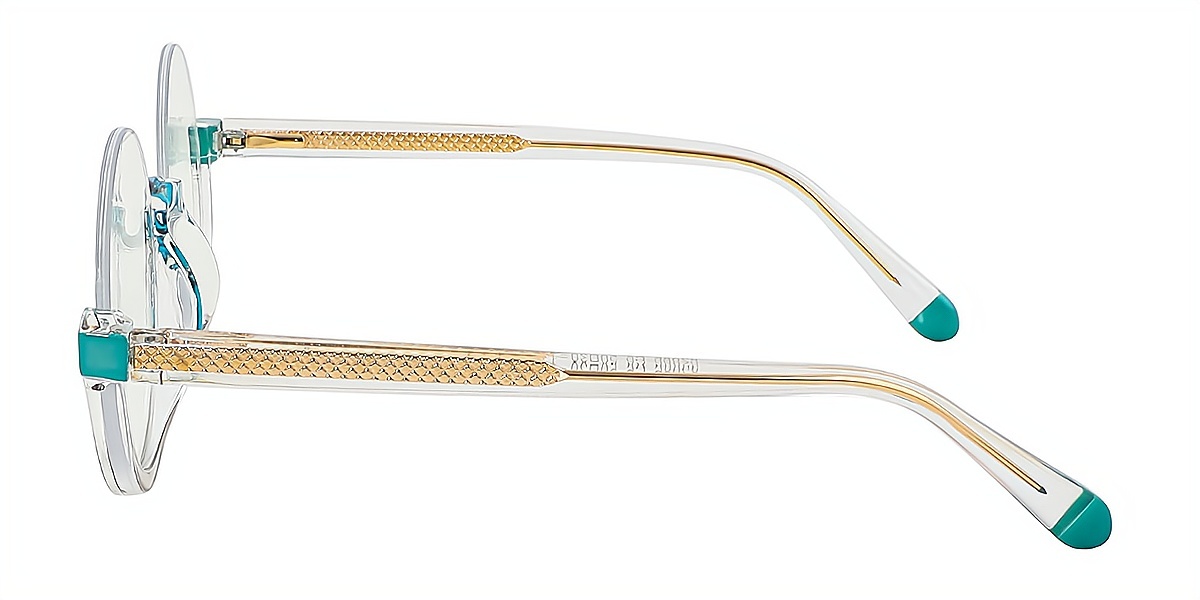 Green Round Unique TR90 Eyeglasses