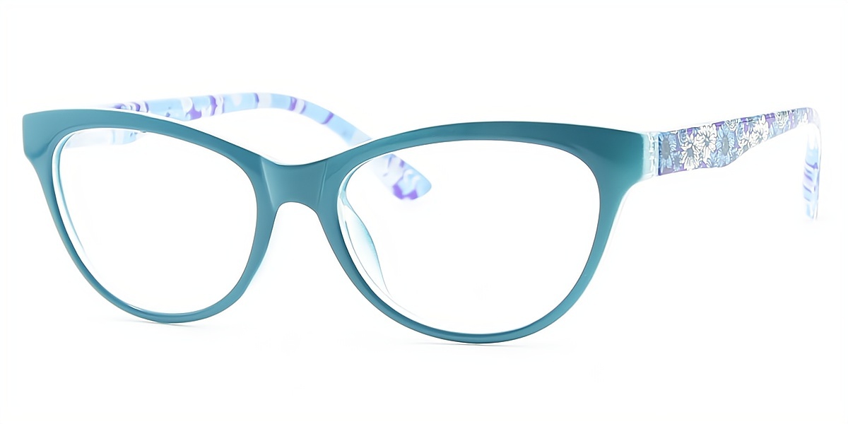 Blue Cat Eye Classic Horn TR90 Eyeglasses