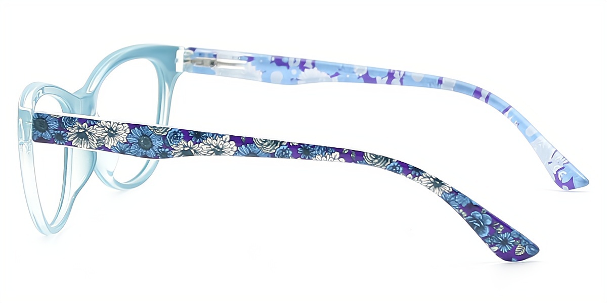 Blue Cat Eye Classic Horn TR90 Eyeglasses