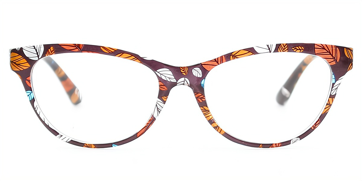 Unique Floral Cat Eye Classic Horn TR90 Eyeglasses | Muukal.com