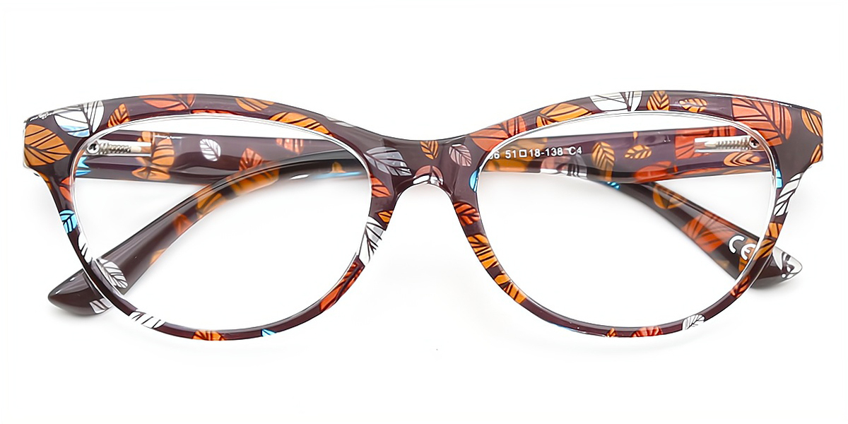 Brown Cat Eye Classic Horn TR90 Eyeglasses