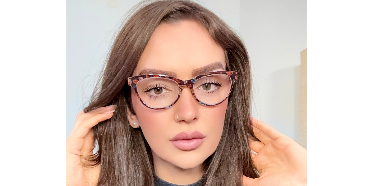 Brown Cat Eye Classic Horn TR90 Eyeglasses
