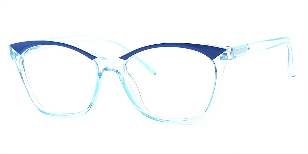 Blue Cat Eye Modish Plastic Eyeglasses