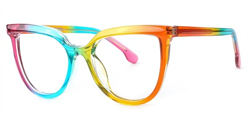 Cateye Gorgeous Unique Full-rim Tr90 Large Glasses