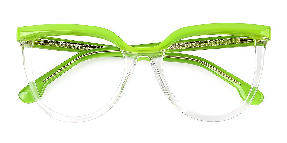 Green Cat Eye Modish TR90 Eyeglasses