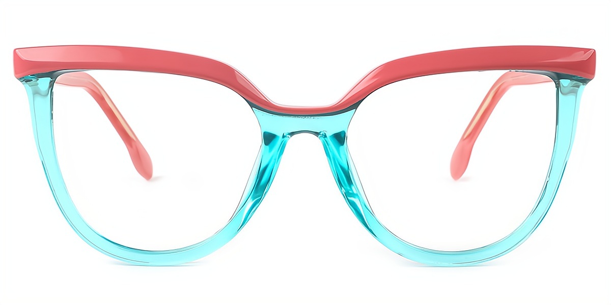 Pink Blue Cat Eye Modish TR90 Eyeglasses