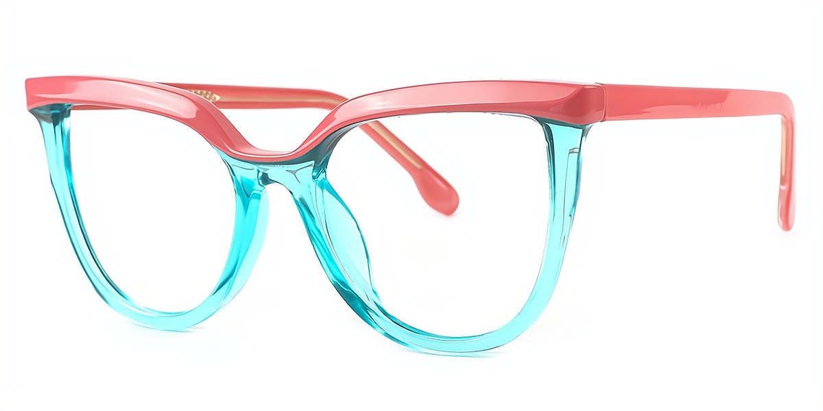Pink Blue Cat Eye Modish TR90 Eyeglasses