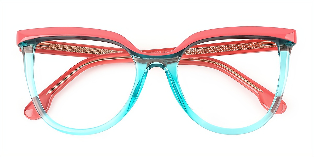 Pink Blue Cat Eye Modish TR90 Eyeglasses
