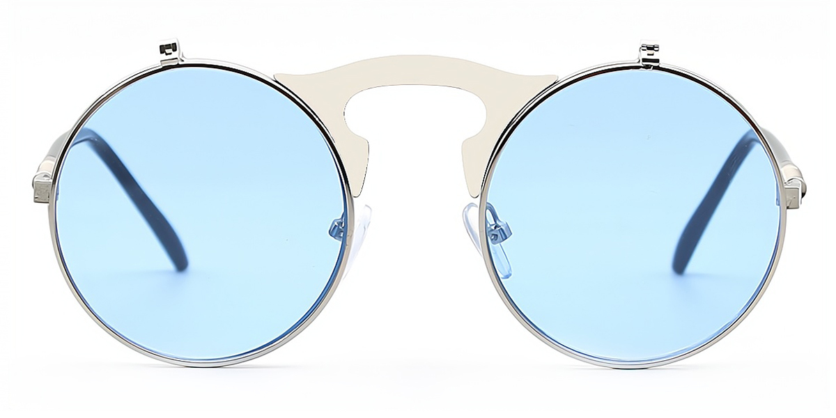 Silver Round Metal Eyeglasses
