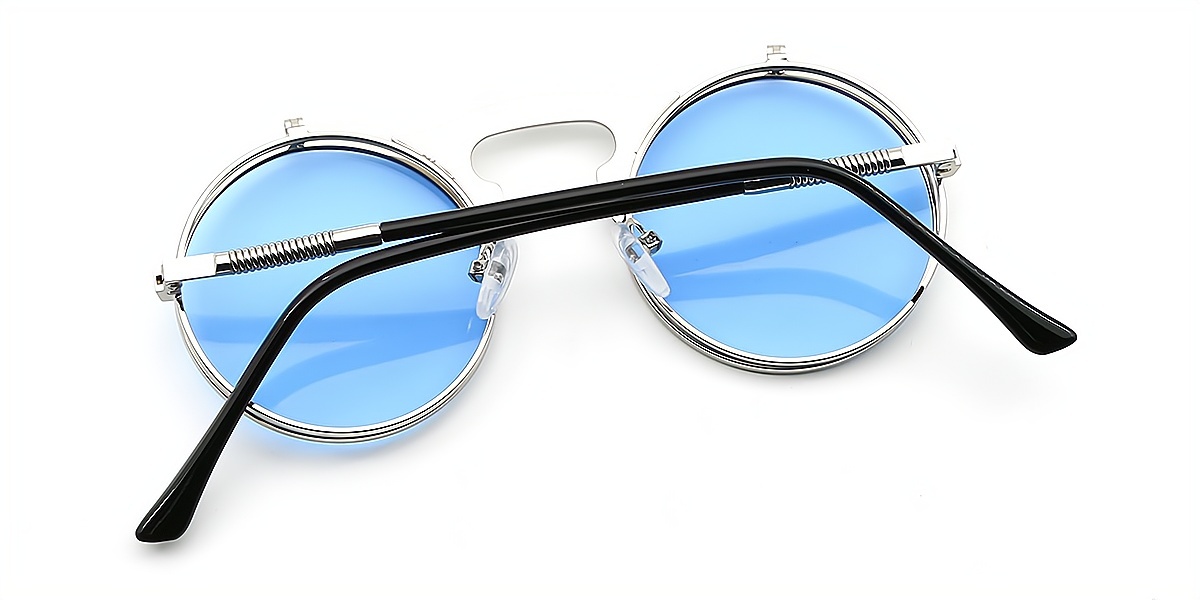 Silver Round Metal Eyeglasses