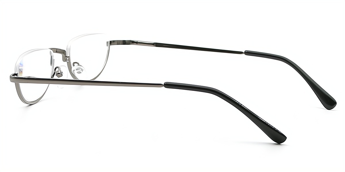 Silver Oval Classic Metal Eyeglasses