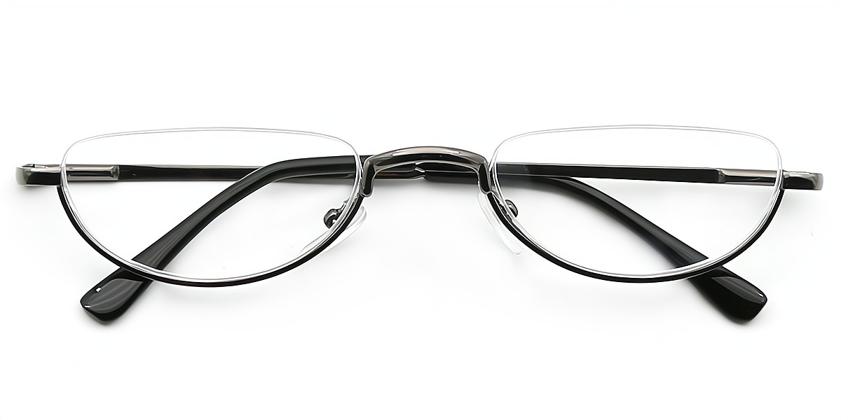 Silver Oval Classic Metal Eyeglasses