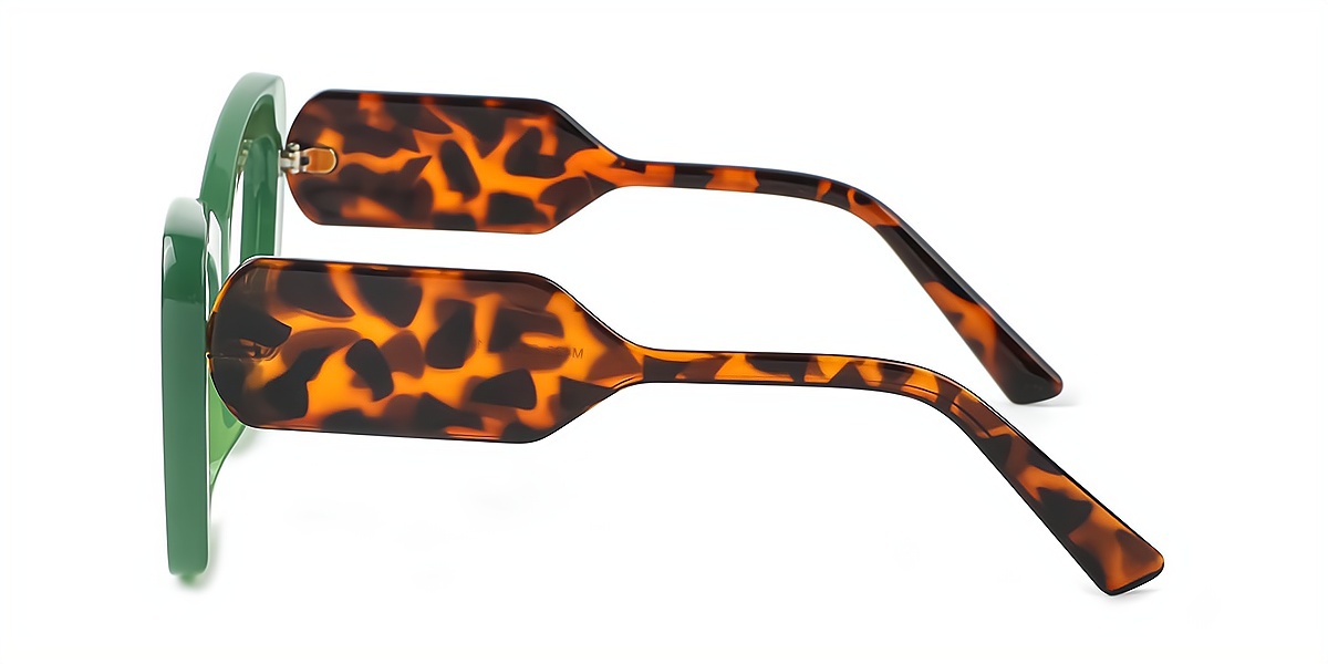 Green Cat Eye Hipster Plastic Eyeglasses