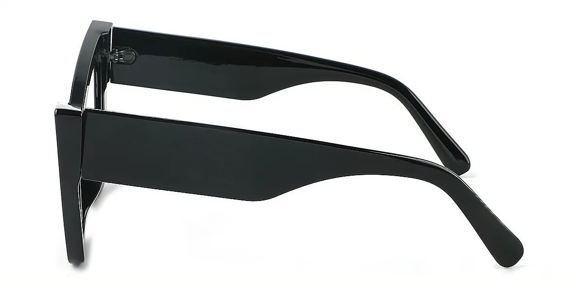 Black Cat Eye Unique Oversized Plastic Eyeglasses