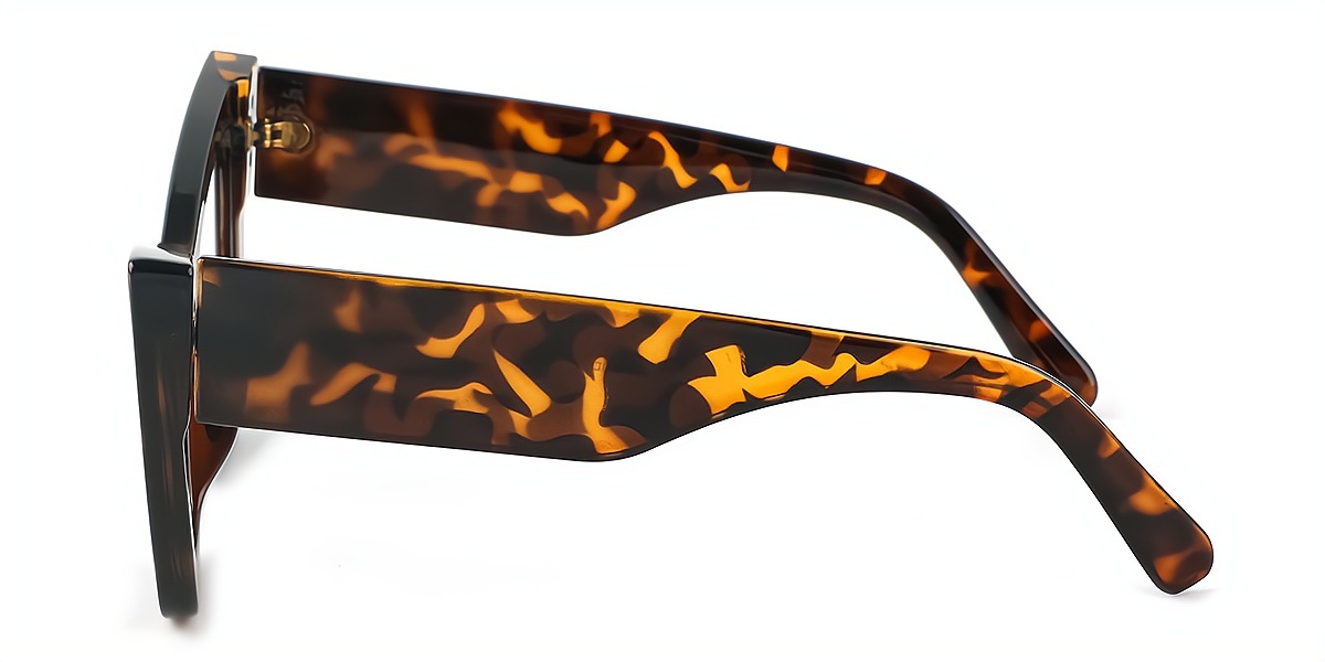 Tortoise Cat Eye Unique Oversized Plastic Eyeglasses