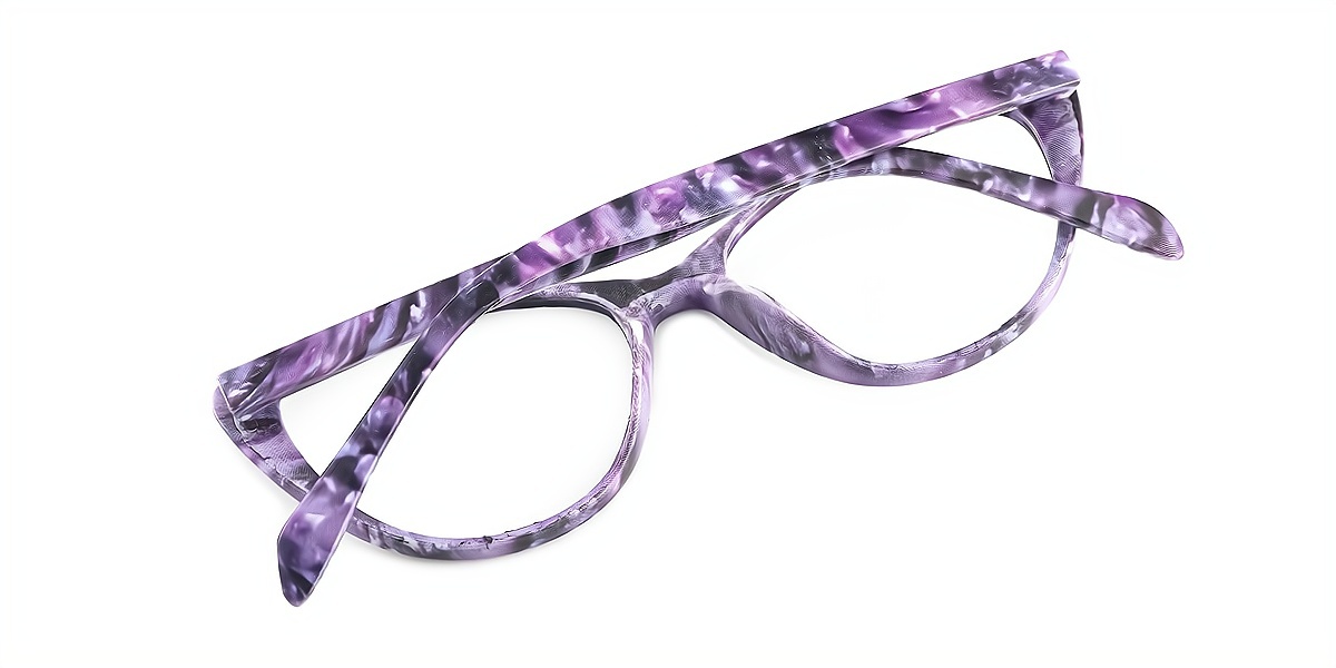 Purple Cat Eye Chic Elegant Plastic Eyeglasses